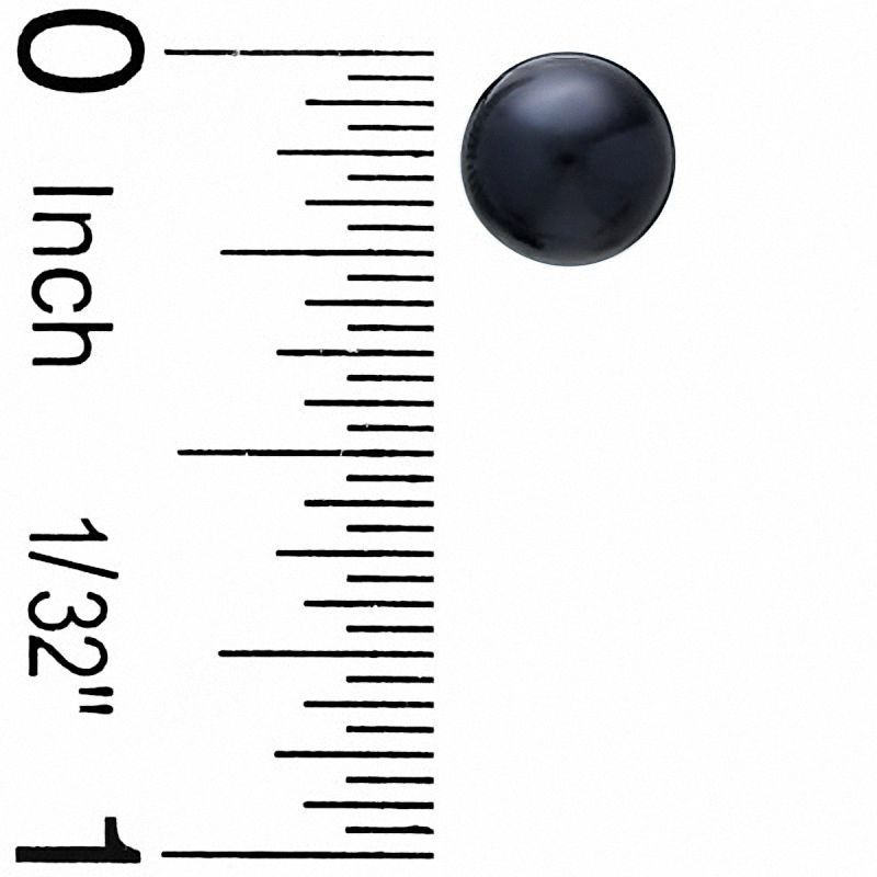 Main Image 4 of Black Freshwater Cultured Pearl Earrings, Ring, Necklace and Bracelet Set in 14K White Gold