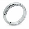 Thumbnail Image 1 of Men's 0.75 CT. T.W. Diamond Edge Satin Band in 14K White Gold