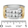 Thumbnail Image 2 of Men's 1.00 CT. T.W. Diamond Double Row Band in 14K Two-Tone Gold