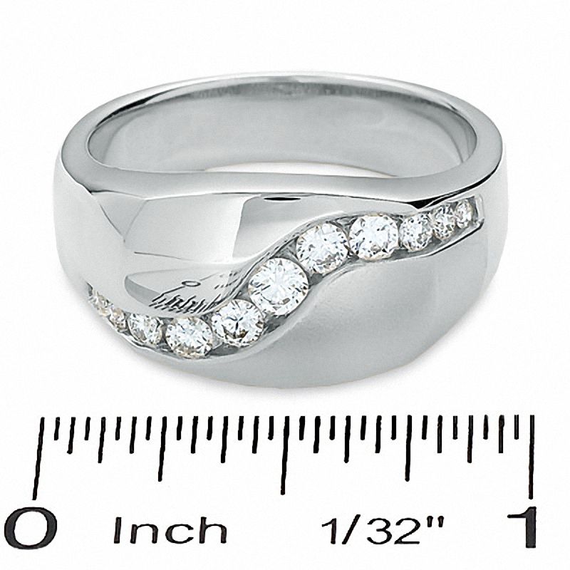 0.50 CT. T.W. Diamond Running River Ring in 14K White Gold
