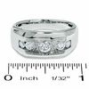 Thumbnail Image 2 of Men's 1.00 CT. T.W. Diamond Five Stone Band in 14K White Gold