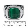 Thumbnail Image 3 of Men's Cushion-Cut Malachite Ring in Sterling Silver