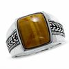 Thumbnail Image 1 of Cushion-Cut Tiger's Eye Ring in Sterling Silver