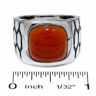 Men's Carnelian Ring in Sterling Silver
