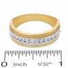 Men's CT. T.W. Diamond Channel Milgrain Band in 14K Two-Tone Gold