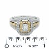 Thumbnail Image 2 of 1.00 CT. T.W. Emerald-Cut Diamond Split Shank Ring in 14K Two-Tone Gold