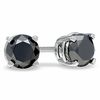 Thumbnail Image 1 of 1.00 CT. T.W. Black Diamond Stud Earrings in 14K White Gold
