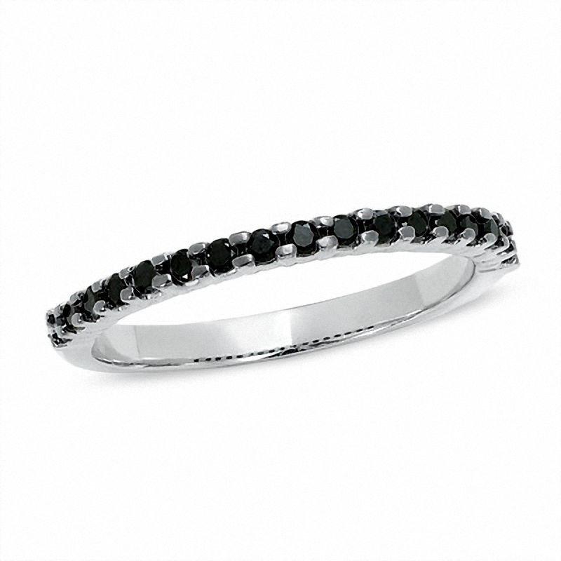 0.25 CT. T.W. Black Diamond Ring in 14K White Gold