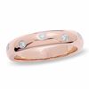 Thumbnail Image 1 of 0.15 CT. T.W. Diamond Five Stone Flush Stack Band in 14K Rose Gold