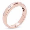 Thumbnail Image 2 of 0.15 CT. T.W. Diamond Five Stone Flush Stack Band in 14K Rose Gold