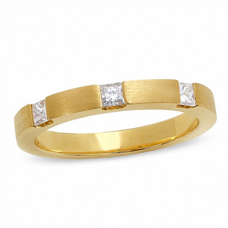 0.33 CT. T.W. Princess-Cut Diamond Stack Band in 14K Gold