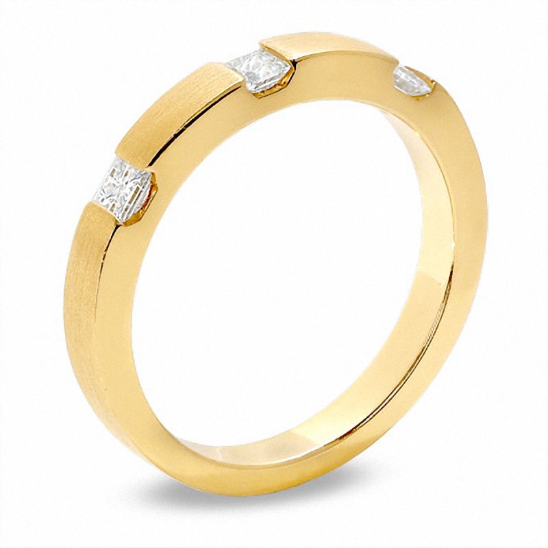 Main Image 2 of 0.33 CT. T.W. Princess-Cut Diamond Stack Band in 14K Gold