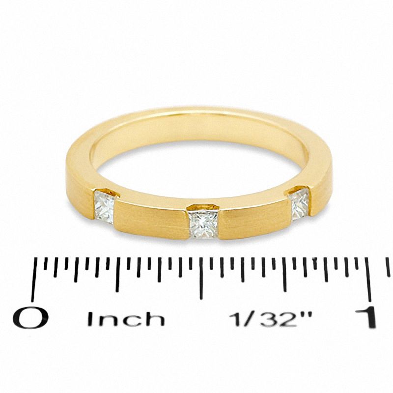 Main Image 3 of 0.33 CT. T.W. Princess-Cut Diamond Stack Band in 14K Gold