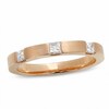 Thumbnail Image 1 of 0.33 CT. T.W. Princess-Cut Diamond Stack Band in 14K Rose Gold