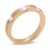 Thumbnail Image 1 of 0.33 CT. T.W. Princess-Cut Diamond Stack Band in 14K Rose Gold