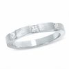 Thumbnail Image 0 of 0.33 CT. T.W. Princess-Cut Diamond Stack Band in 14K White Gold