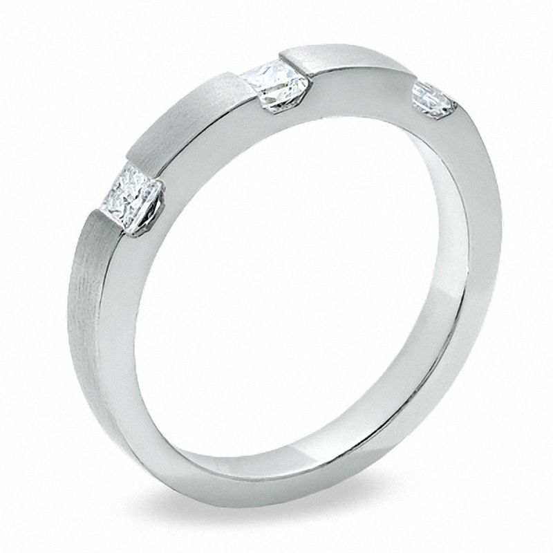 0.33 CT. T.W. Princess-Cut Diamond Stack Band in 14K White Gold