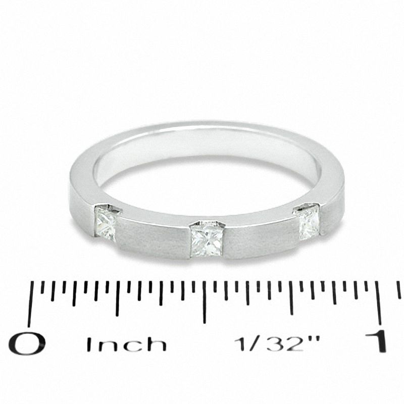 Main Image 3 of 0.33 CT. T.W. Princess-Cut Diamond Stack Band in 14K White Gold
