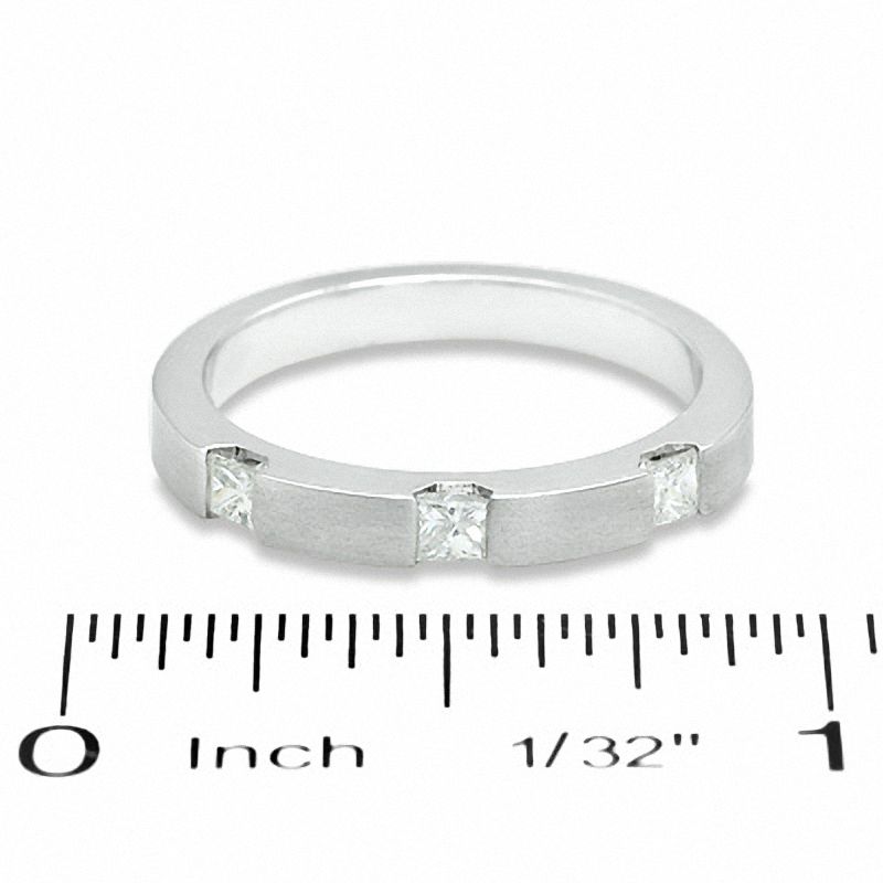 0.33 CT. T.W. Princess-Cut Diamond Stack Band in 14K White Gold