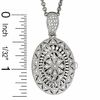 Thumbnail Image 1 of 0.09 CT. T.W. Diamond Oval Vintage Locket in Sterling Silver