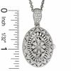 Thumbnail Image 2 of 0.09 CT. T.W. Diamond Oval Vintage Locket in Sterling Silver