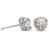 Thumbnail Image 1 of 0.75 CT. T.W. Diamond Tornado Stud Earrings in 14K White Gold
