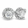 Thumbnail Image 2 of 0.75 CT. T.W. Diamond Tornado Stud Earrings in 14K White Gold