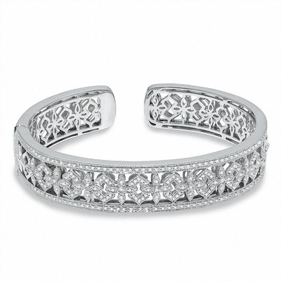 0.33 CT. T.W. Diamond Cuff in Sterling Silver