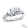 1.00 CT. T.W. Diamond Three Stone Engagement Ring in 14K White Gold