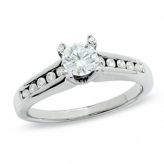 0.75 CT. T.W. Certified Diamond Engagement Ring in 14K White Gold