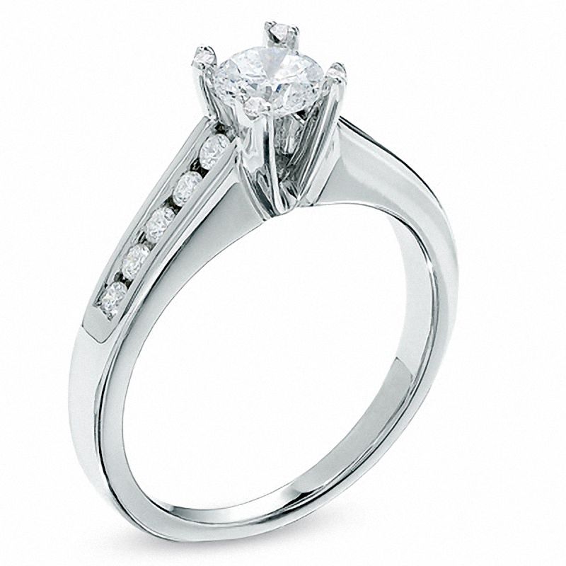 0.75 CT. T.W. Certified Diamond Engagement Ring in 14K White Gold|Peoples Jewellers