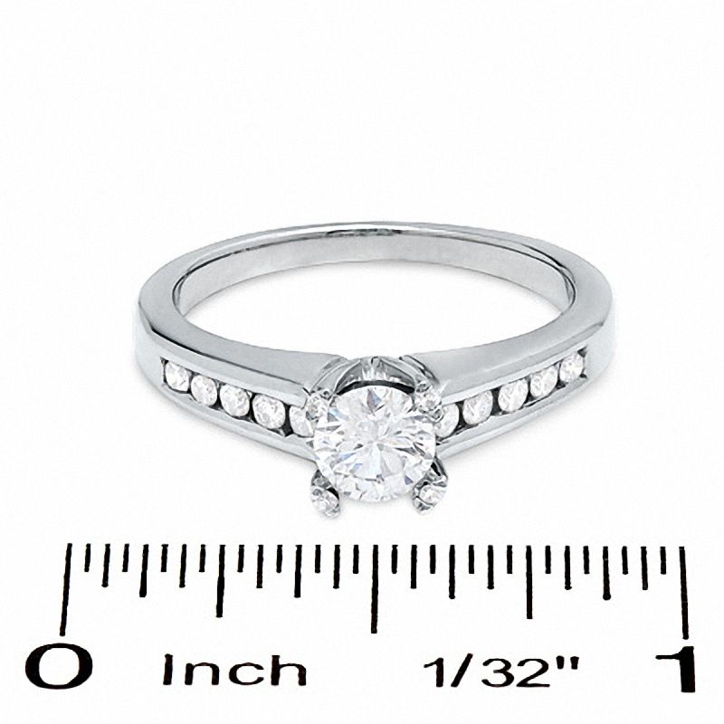 Main Image 3 of 0.75 CT. T.W. Certified Diamond Engagement Ring in 14K White Gold