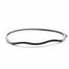 Thumbnail Image 0 of 0.15 CT. T.W. Black Diamond Wavy Bangle in Sterling Silver