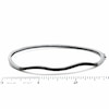 Thumbnail Image 1 of 0.15 CT. T.W. Black Diamond Wavy Bangle in Sterling Silver