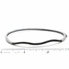 Thumbnail Image 1 of 0.15 CT. T.W. Black Diamond Wavy Bangle in Sterling Silver
