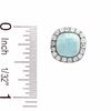 Thumbnail Image 2 of Cushion-Cut Blue Chalcedony Earrings in Sterling Silver with White Topaz Accents