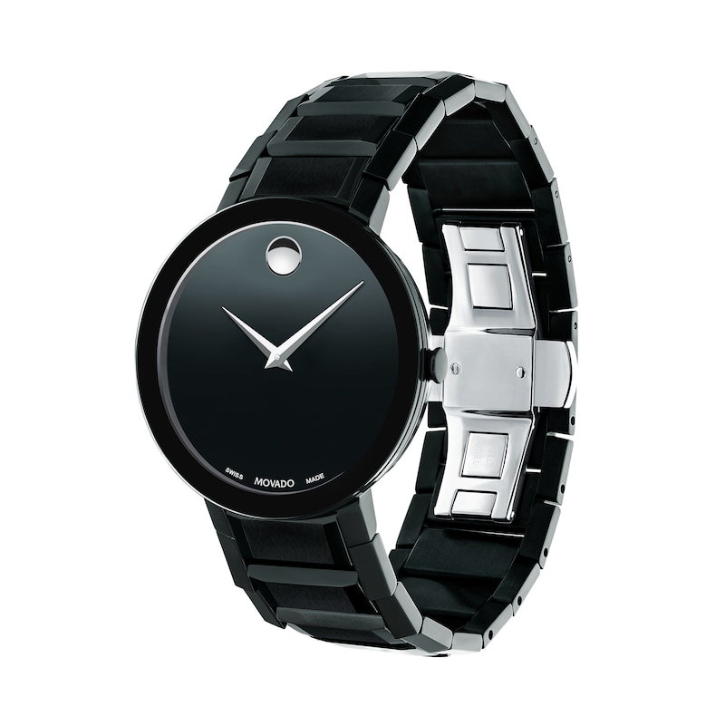 Men's Movado Sapphire™ Black PVD Watch (Model: 0607179)