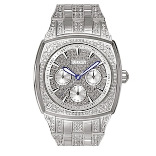Men's Bulova Chronograph Crystal Accent Watch (Model: 96C002)