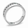 Thumbnail Image 2 of Men's 0.50 CT. T.W. Channel Set Diamond Wedding Band in 14K White Gold