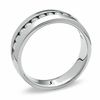 Thumbnail Image 1 of Men's 0.50 CT. T.W. Channel Set Diamond Wedding Band in 14K White Gold