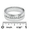 Thumbnail Image 3 of Men's 0.50 CT. T.W. Channel Set Diamond Wedding Band in 14K White Gold