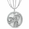 Thumbnail Image 1 of The Shared Heart® 0.50 CT. T.W. Diamond Medallion in Sterling Silver