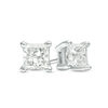 Thumbnail Image 0 of 1.20 CT. T.W. Princess-Cut Diamond Solitaire Earrings in 14K White Gold (K-L/I2-I3)