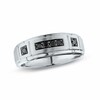 Thumbnail Image 1 of Men's 0.25 CT. T.W. Black Diamond Band in 14K White Gold