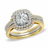 1.50 CT. T.W. Diamond Double Framed Three Piece Bridal Set in 14K Two-Tone Gold