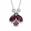 Thumbnail Image 1 of Brazilian Garnet Ladybug Pendant in Sterling Silver