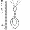 Thumbnail Image 2 of 0.14 CT. T.W. Diamond Raindrop Pendant in Sterling Silver