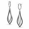 Thumbnail Image 0 of 0.50 CT. T.W. Enhanced Black and White Diamond Dangle Earrings in Sterling Silver