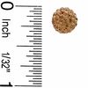 8.0mm Champagne Crystal Ball Stud Earrings in 14K Gold