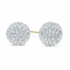 Thumbnail Image 1 of 8.0mm Crystal Ball Stud Earrings in 14K Gold